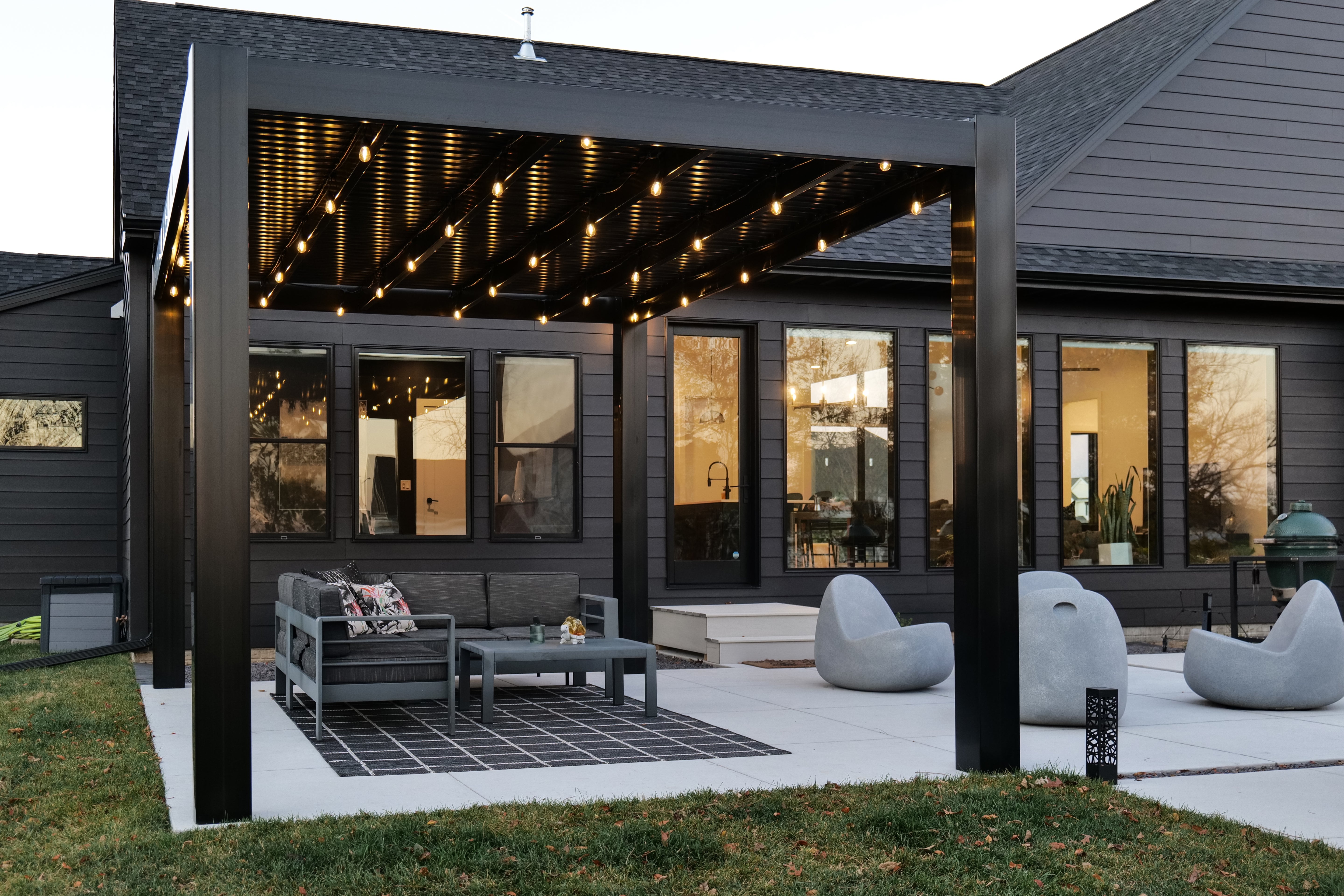 Modern 14-Ft Deep Free-Standing Pergola Kit by Desired Width