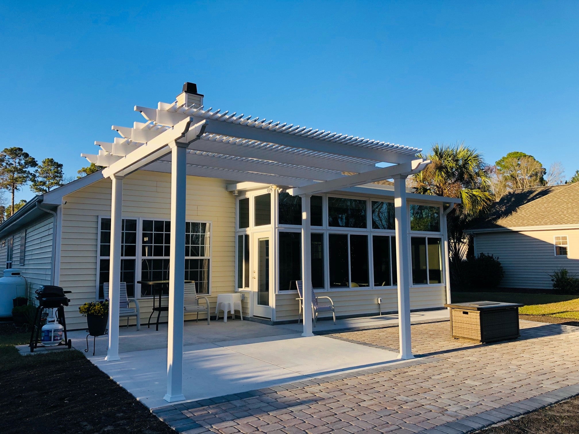 Traditional 13-Ft Deep Free-Standing Pergola Kit by Desired Width