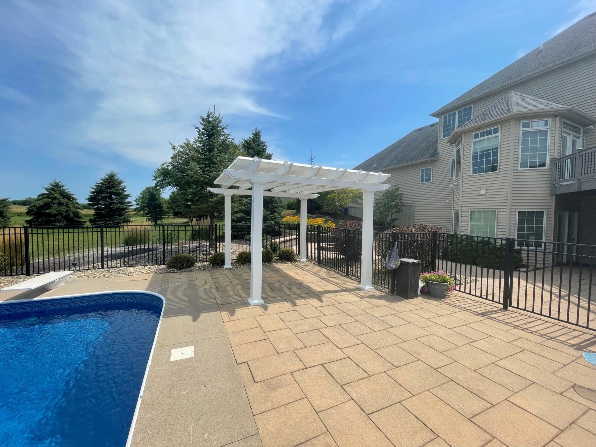 Traditional 16-Ft Deep Free-Standing Pergola Kit by Desired Width