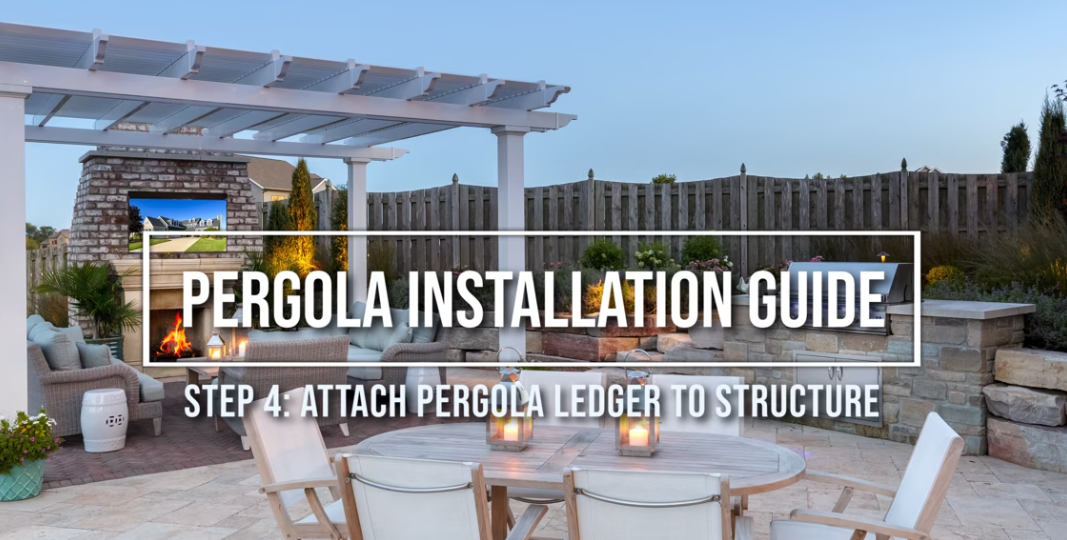 Load video: Installation-Step 4 - Attach Pergola Ledger to Structure