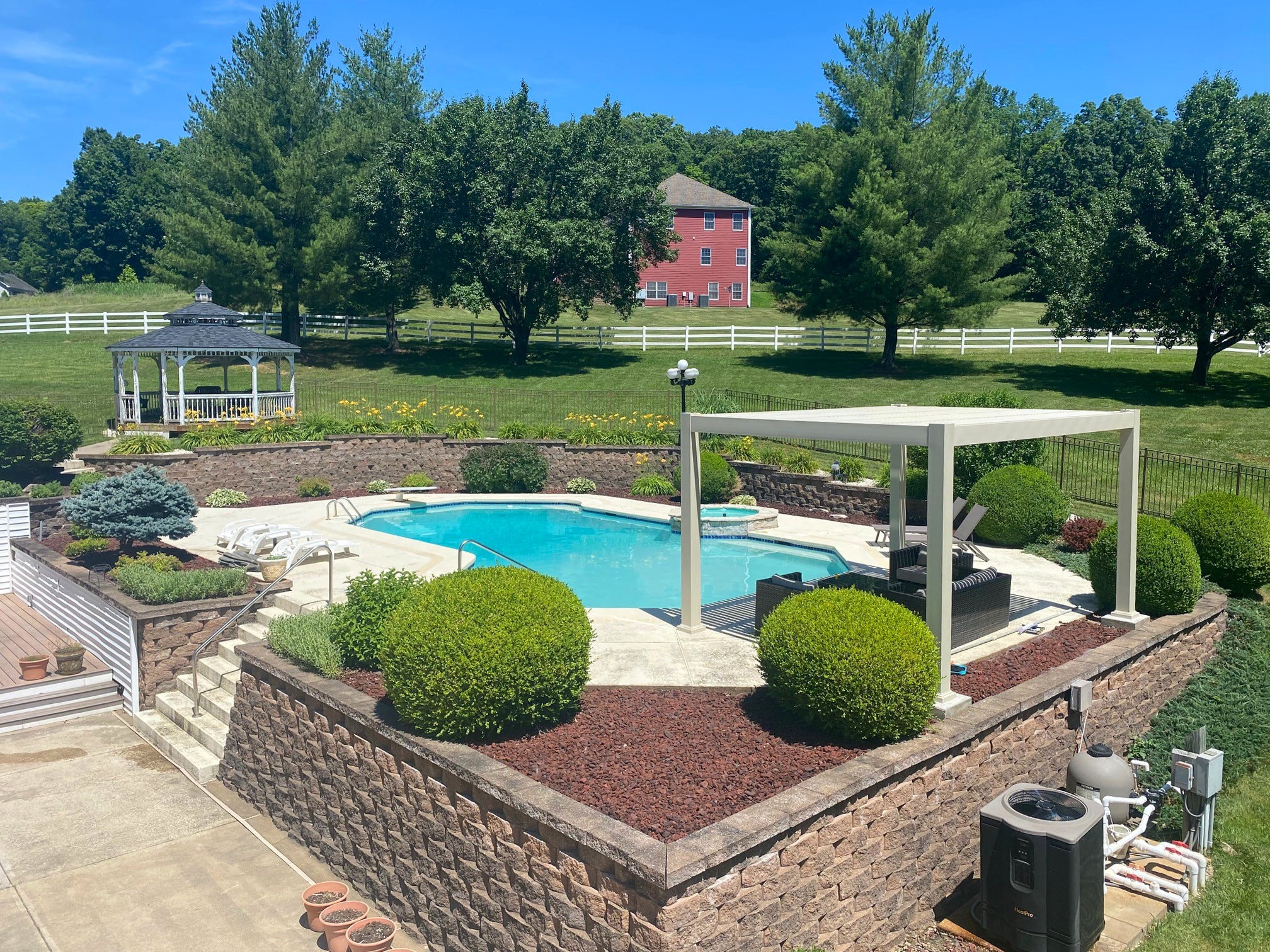 Modern 18-Ft Deep Free-Standing Pergola Kit by Desired Width