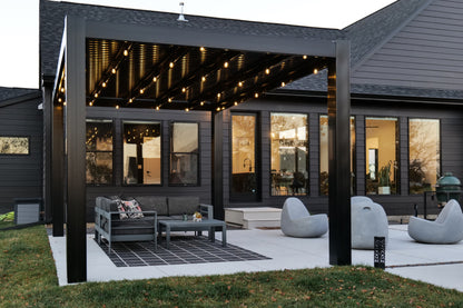 Modern 24-Ft Deep Free-Standing Pergola Kit by Desired Width