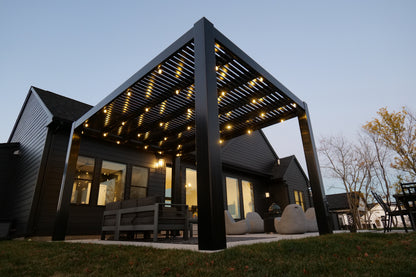 Modern 24-Ft Deep Free-Standing Pergola Kit by Desired Width
