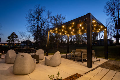 Modern 24-Ft Deep Free-Standing Pergola Kit by Desired Width