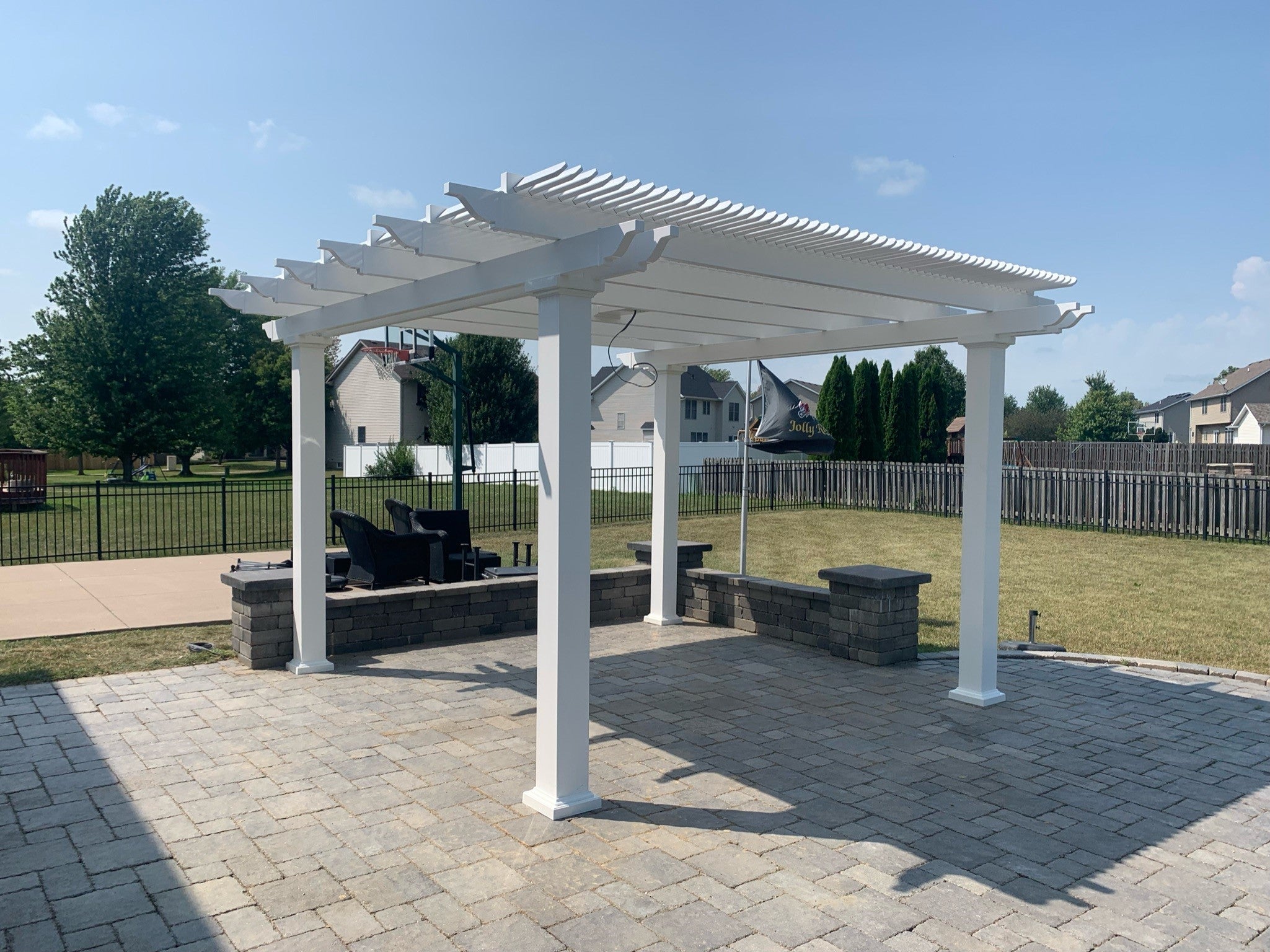 Traditional 15-Ft Deep Free-Standing Pergola Kit by Desired Width