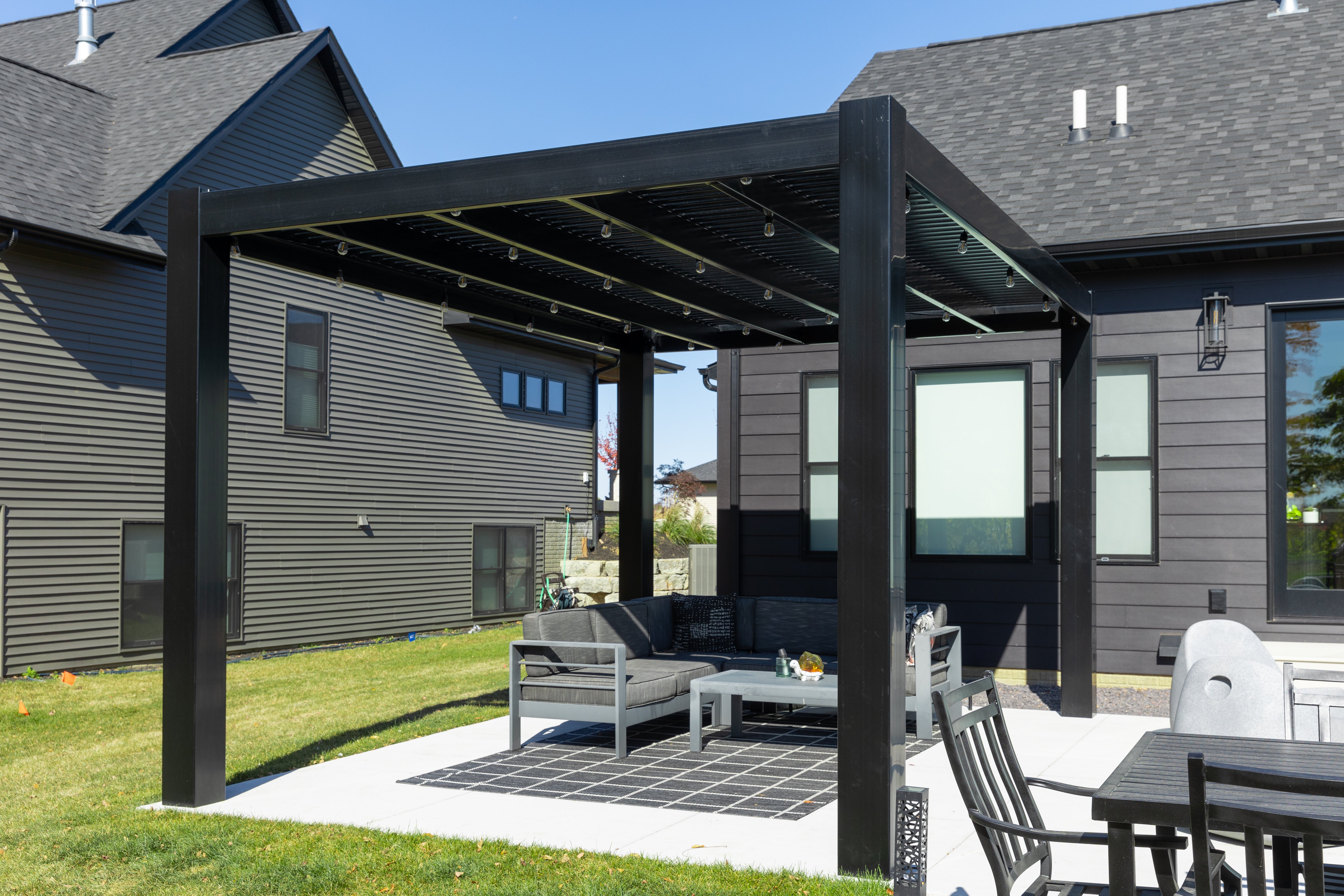Modern 20-Ft Deep Free-Standing Pergola Kit by Desired Width