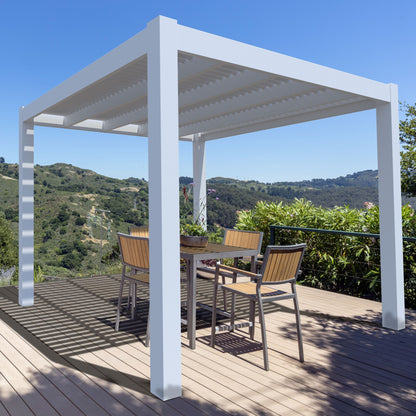 Modern 24-Ft Deep Free-Standing Pergola Kit by Desired Width