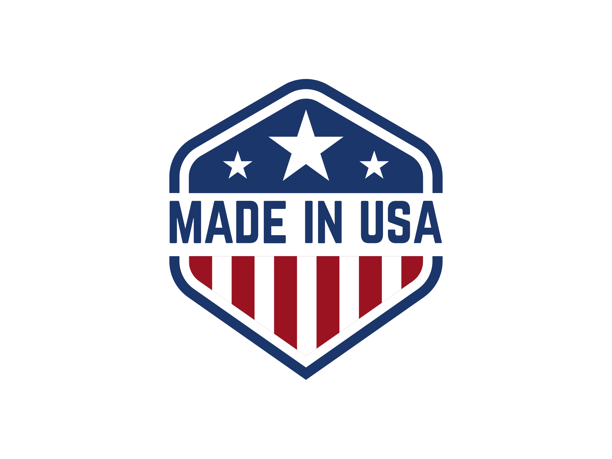Logo with 'Made in USA' text on a white background
