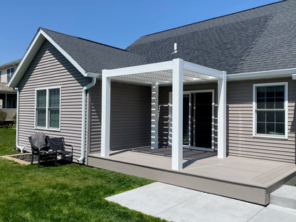 Modern 24-Ft Deep Free-Standing Pergola Kit by Desired Width