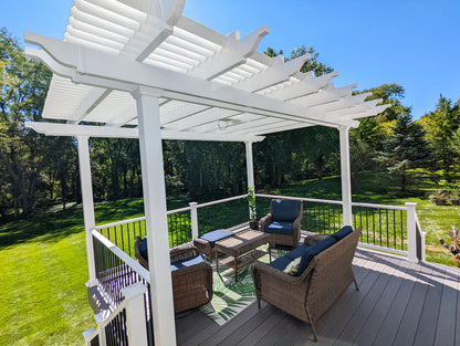 Traditional 15-Ft Deep Free-Standing Pergola Kit by Desired Width