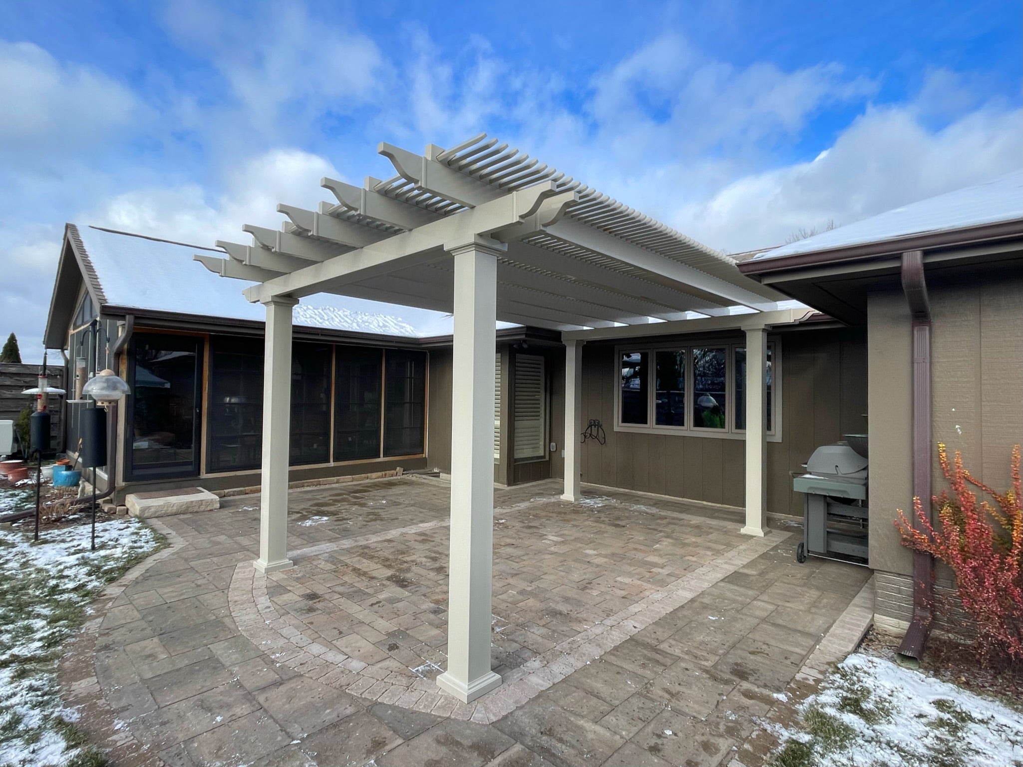 Traditional 15-Ft Deep Free-Standing Pergola Kit by Desired Width