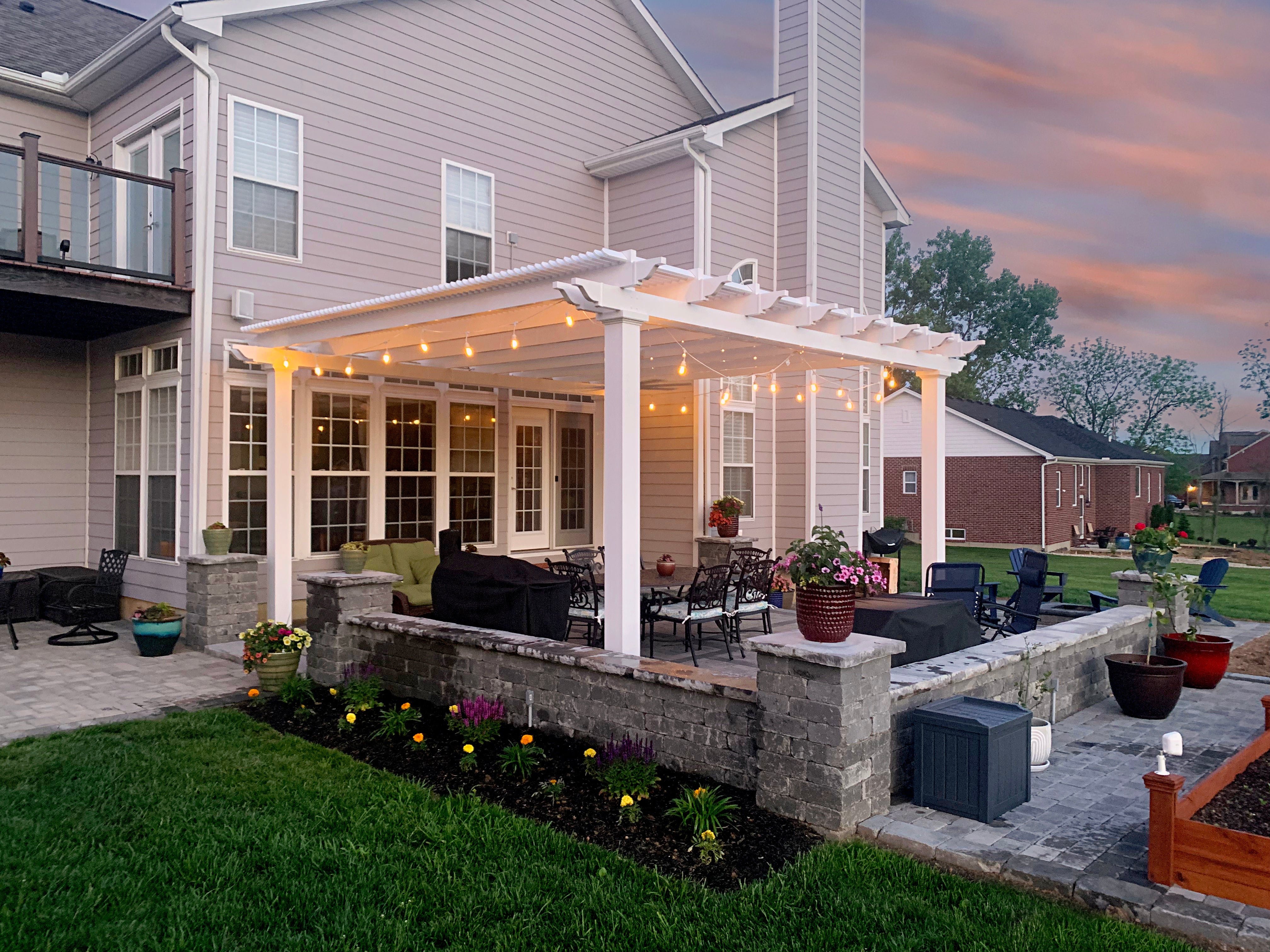 Traditional 8-Ft Deep Free-Standing Pergola Kit by Desired Width
