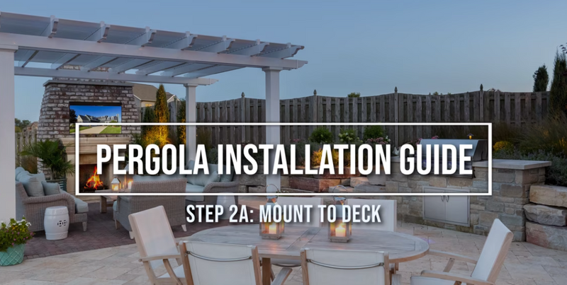 Pergola Installation-Step 2a - Install Post Mount to Deck